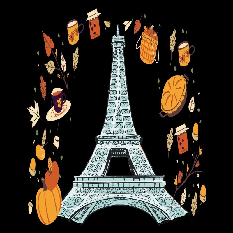 Couronne d’automne Tour Eiffel Automne à Paris Français