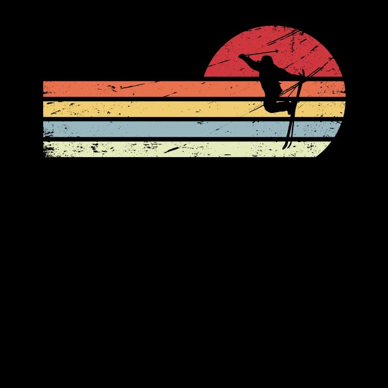 Sun and retro lines - Skiing -