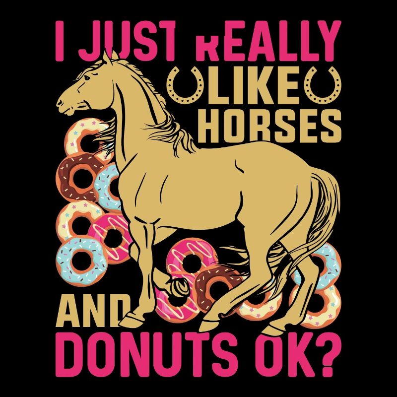 J’aime beaucoup les chevaux et les beignets.