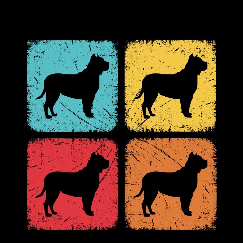 Square retro dog