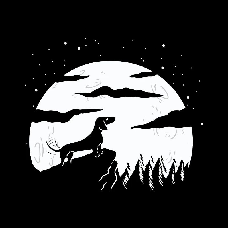 Mond und Hund