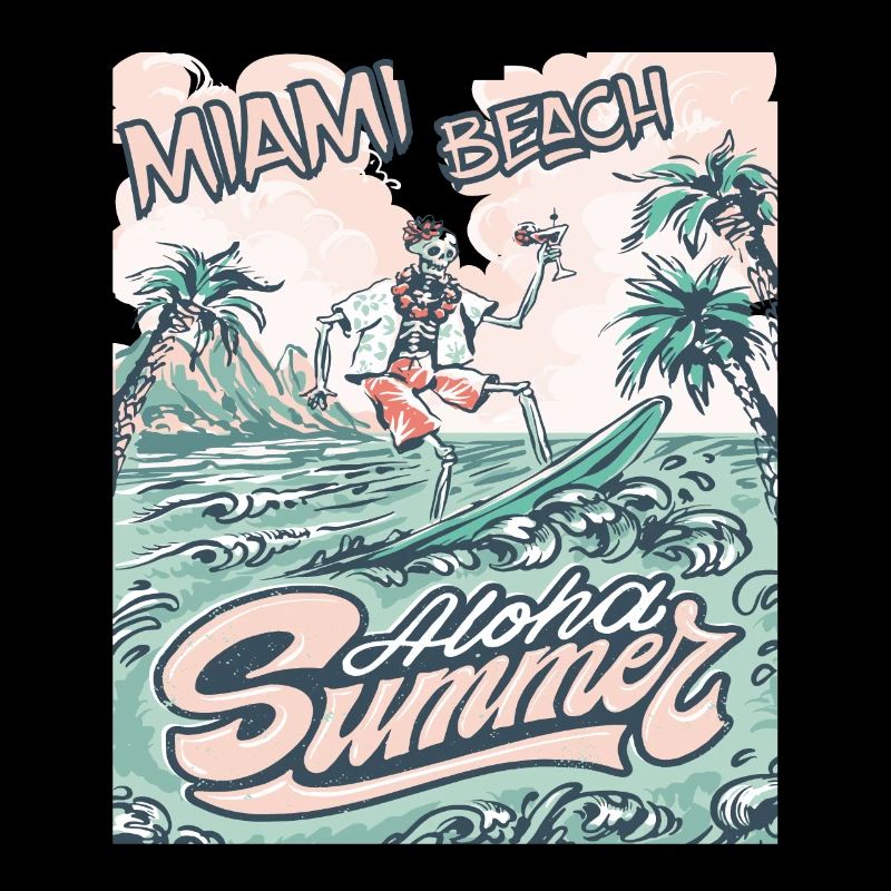 Miami Beach Vacances Floride Palmiers Plage Surf