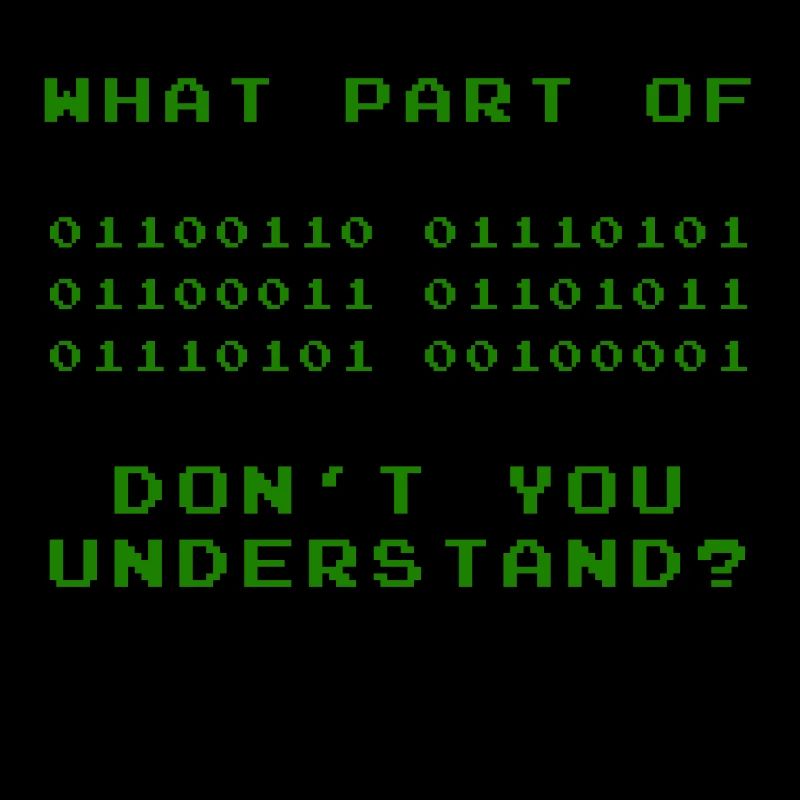 WHAT PART DO NOT YOU UNDERSTAND?