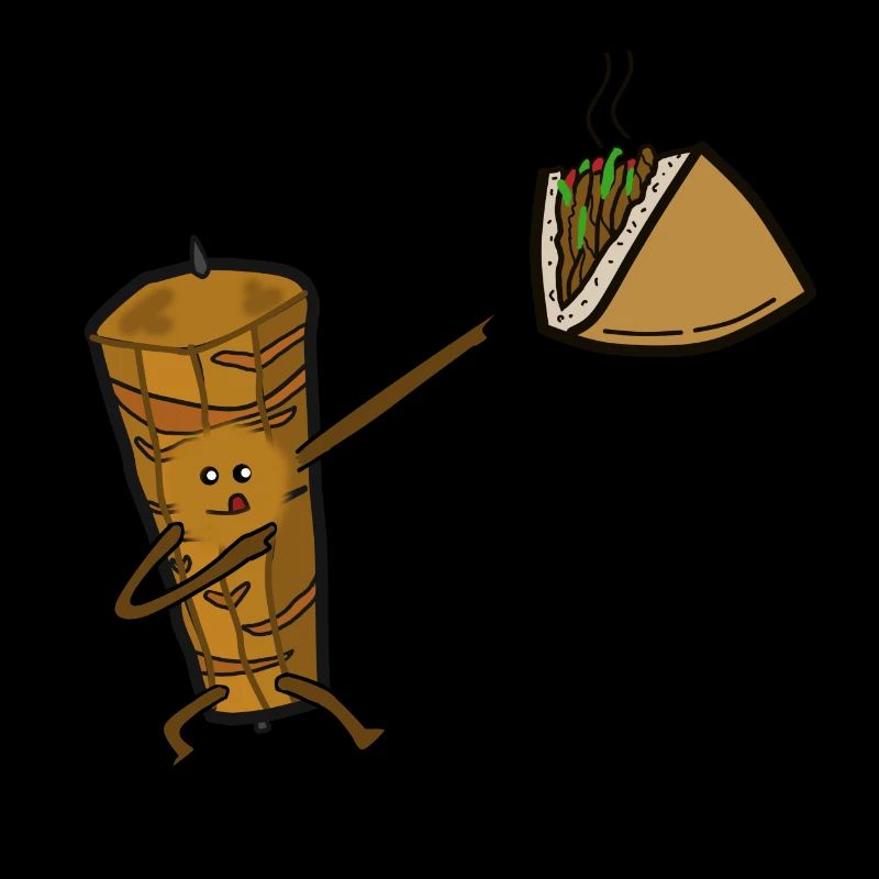 Doner kebab in the bread