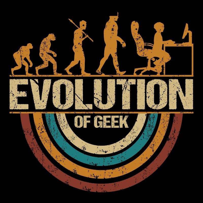 Computer Nerd Programmeur Evolution drôle