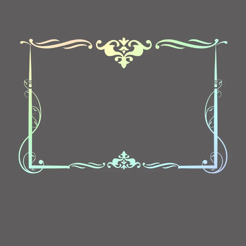 Colorful rectangular frame with ornaments