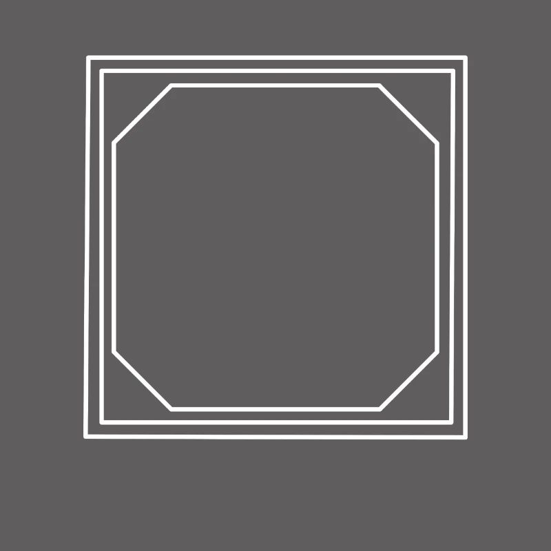 White Frame Square Decoration