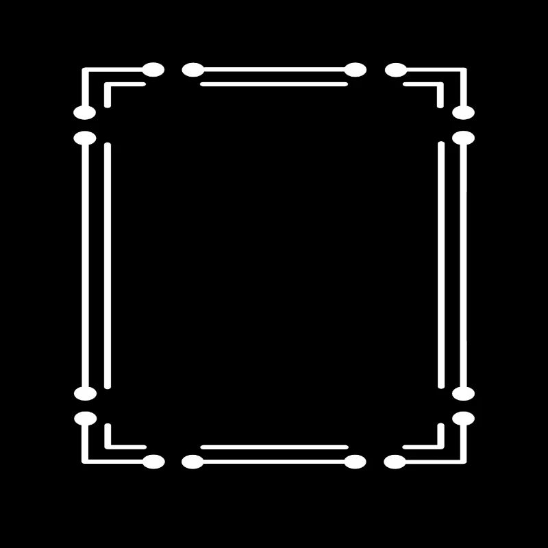 Circle lines frame with strokes white