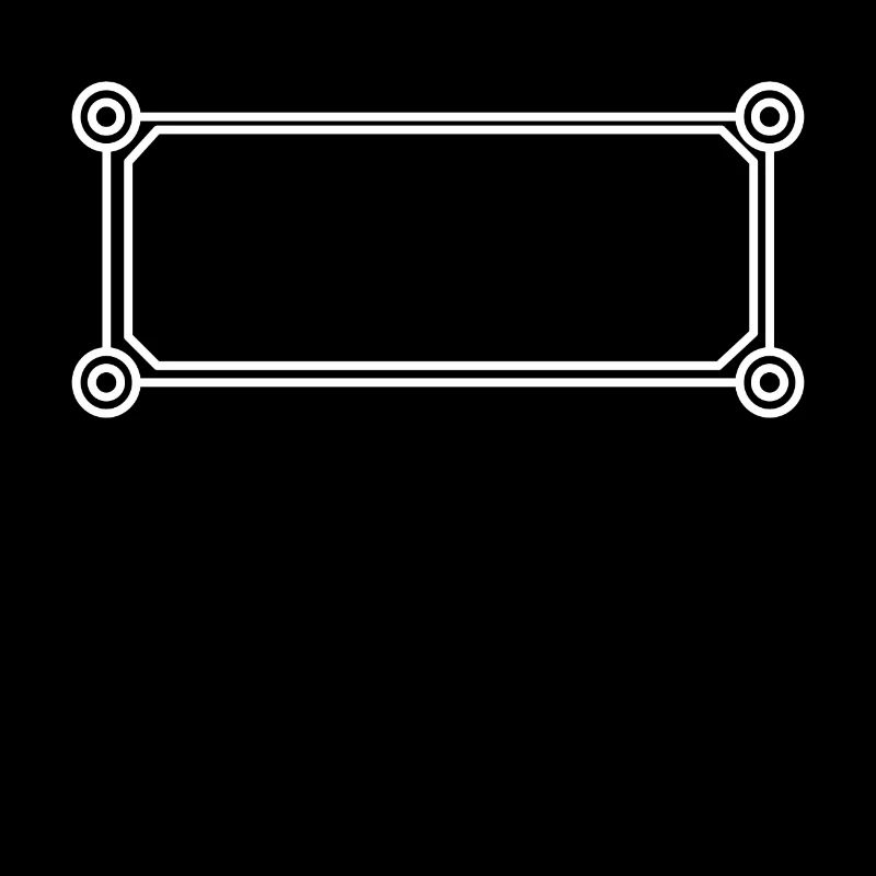 Rectangle with circles frame in white