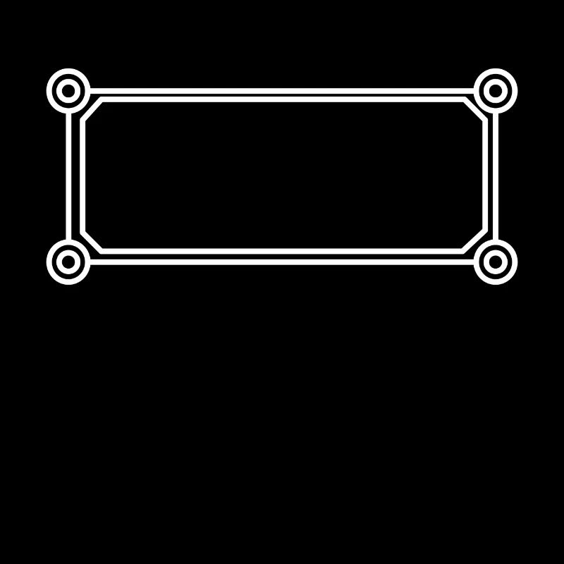 Rectangular frame white round corners