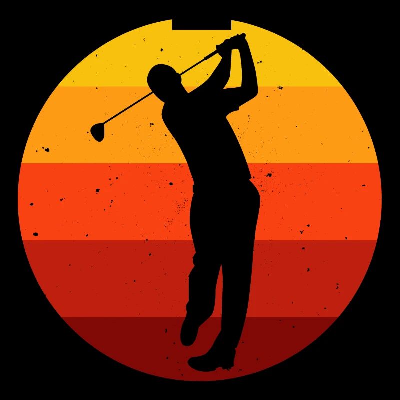 Golfer Golfschläger Golf Retro Golfen Golfspieler