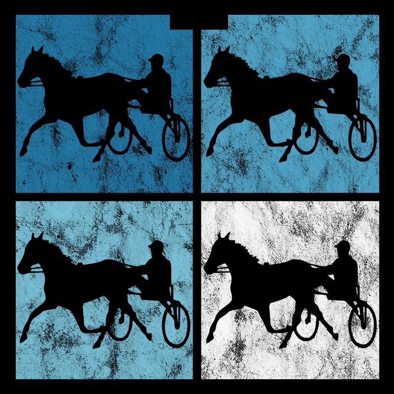 Trotter courses de trot dans un style rétro ou vintage