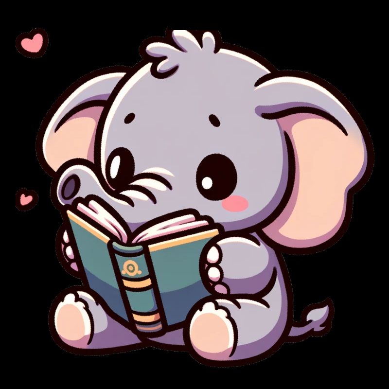 Éléphant lecture de l’heure du conte éléphant cache-couche