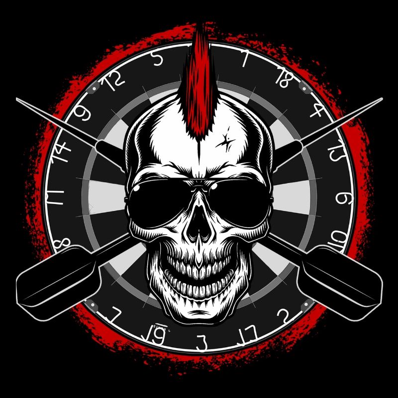 Dart Darts Dart Player Lover Gift Skull