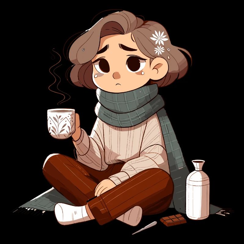 Ambiance chaleureuse du soir avec cacao et couverture