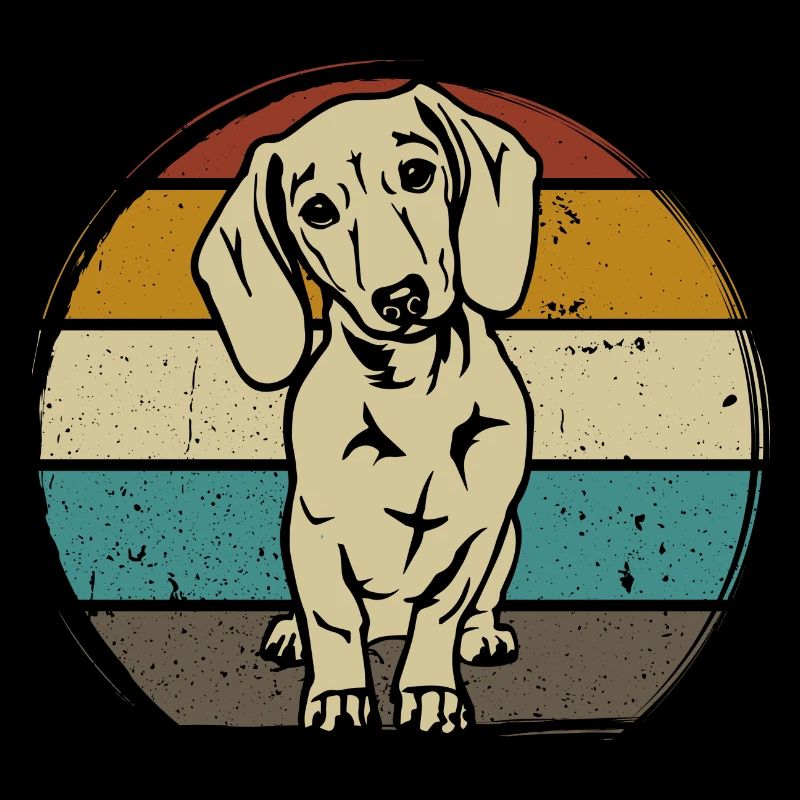 Dachshund Breed Dachshund Teckel 70s 80s retro