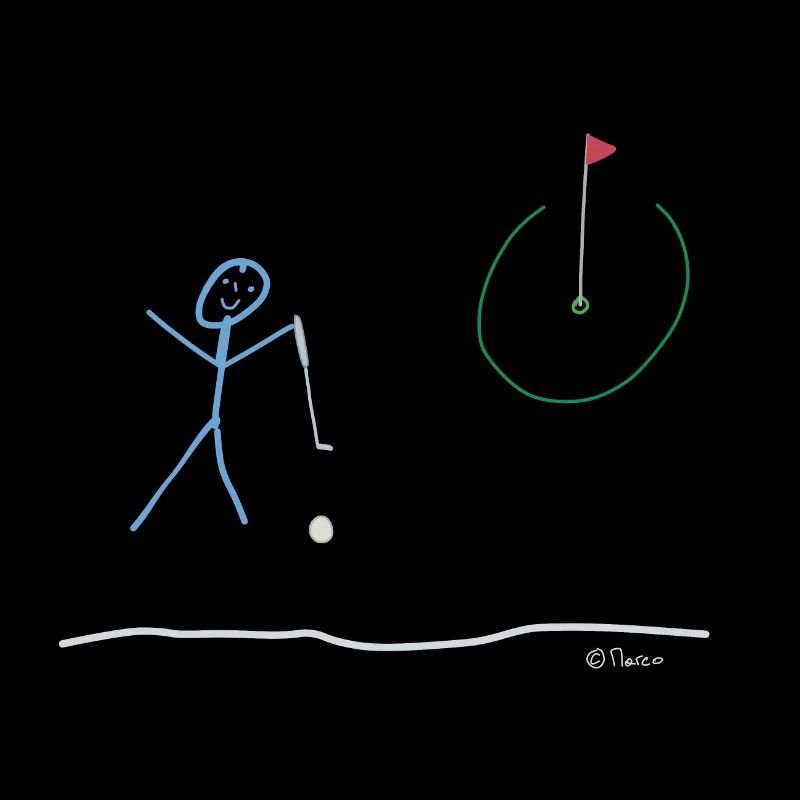 Golf Strichmännchen, lustig Hobby Freizeit Sport