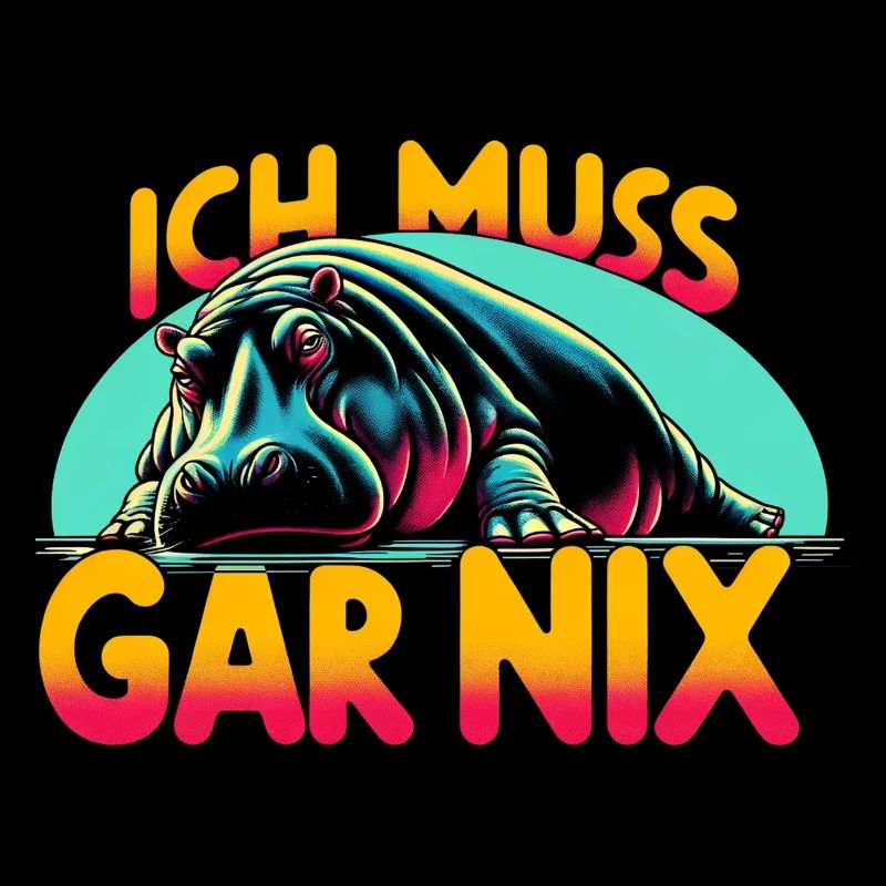 faules Nilpferd Spruch