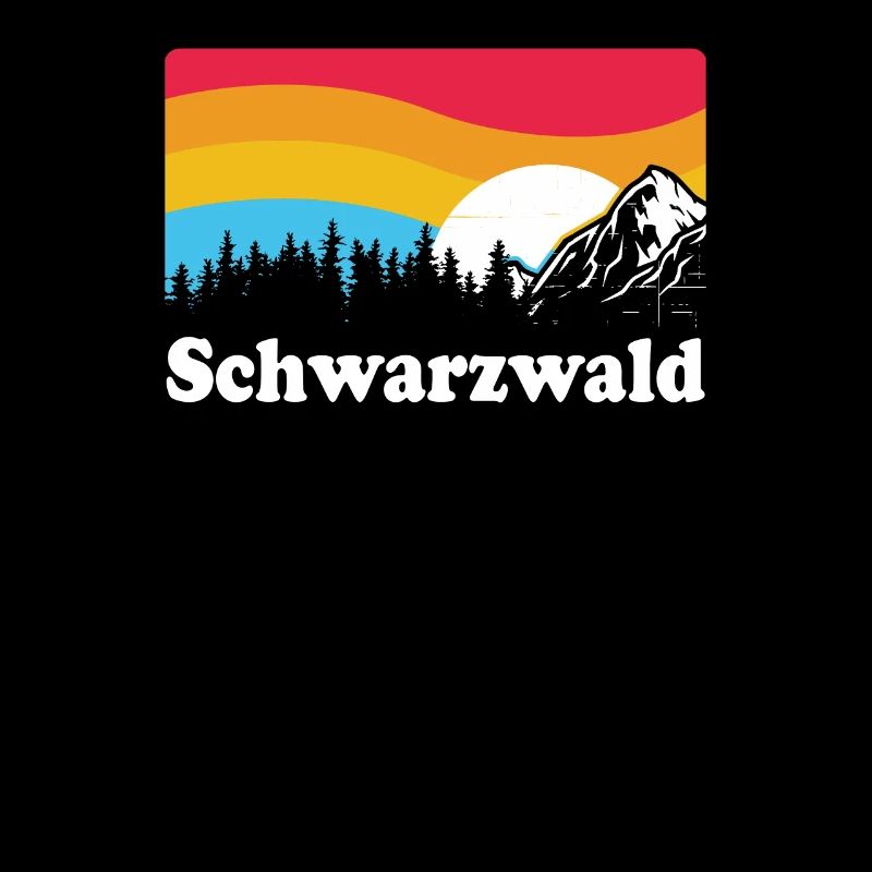 Black Forest Retro Sunset Mountains
