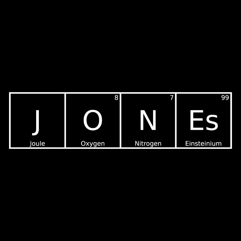 Jones Name First Name Chemistry Periodic Table Elements
