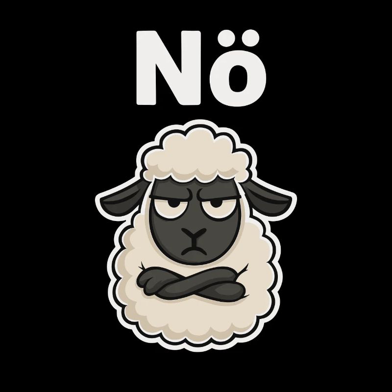 Nö Schaf Lustiges Spruch Design