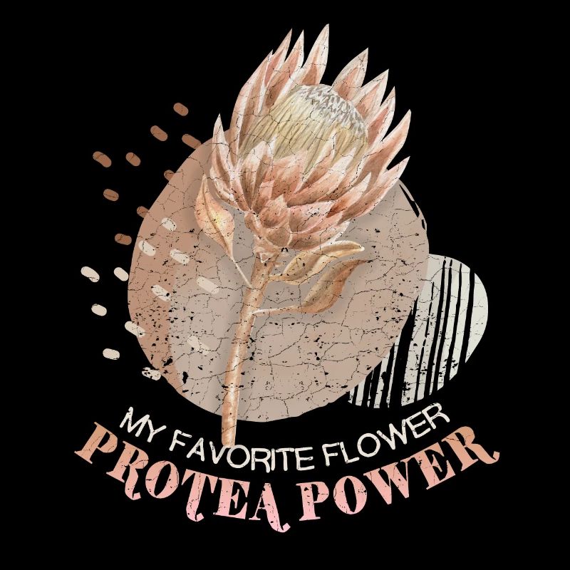 Protea, botanical illustration, saying