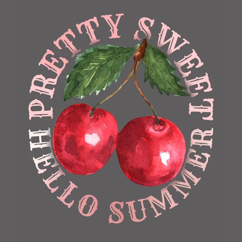 Kirsche, Cherry-Fruit Kirsche-Cherry Sommer-Spruch
