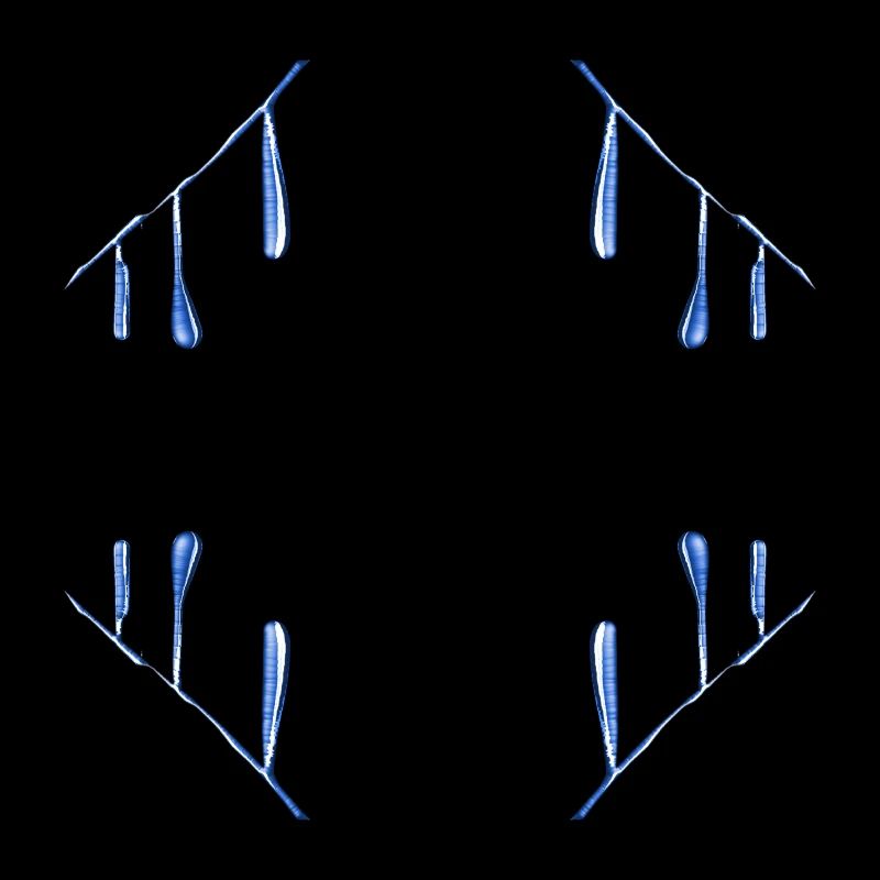 blue pattern drop