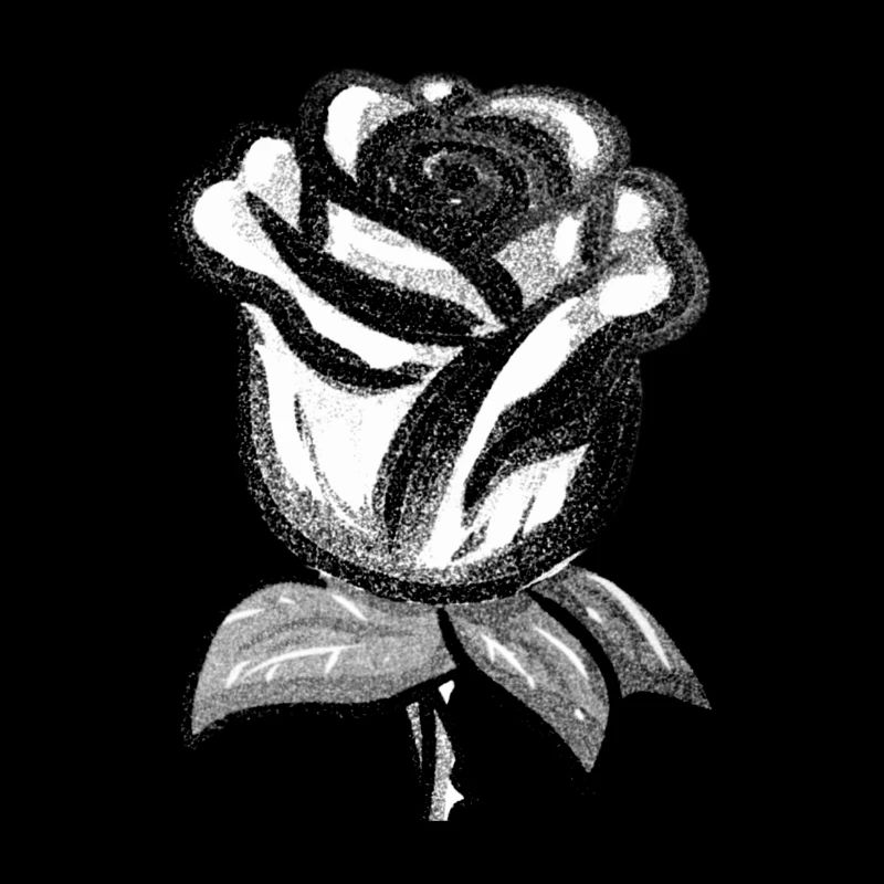 Fleur de rose gris