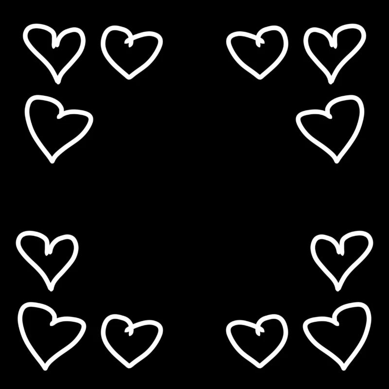 hearts pattern frame angular heart love
