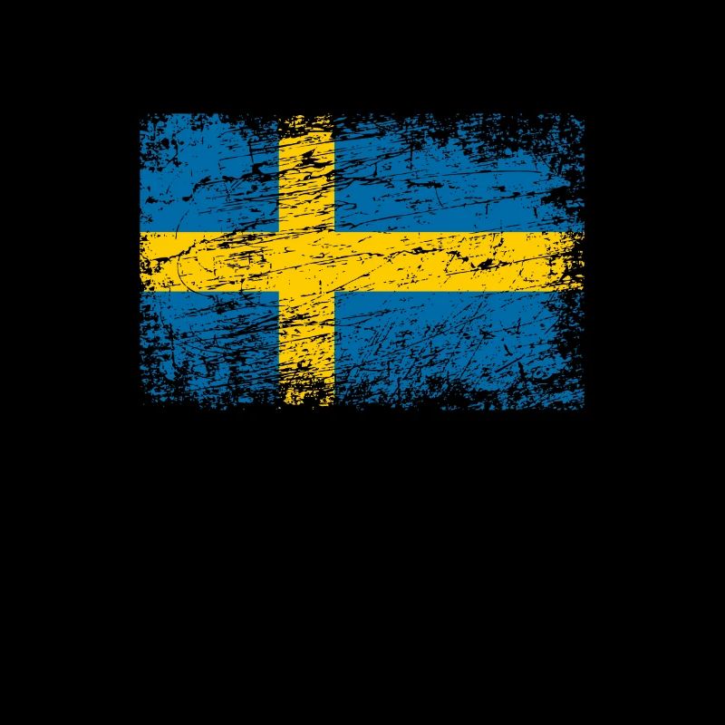 Drapeau de la Suède drapeau usé-look Stockholm Suède
