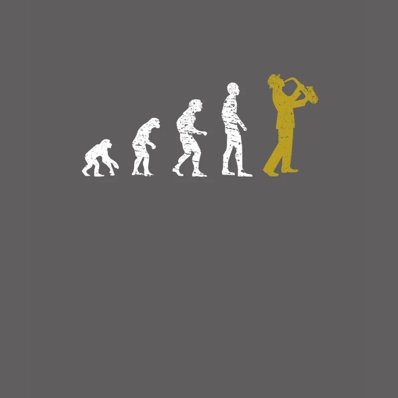 Saxophone Evolution Saxophonist Funny Sax Gift