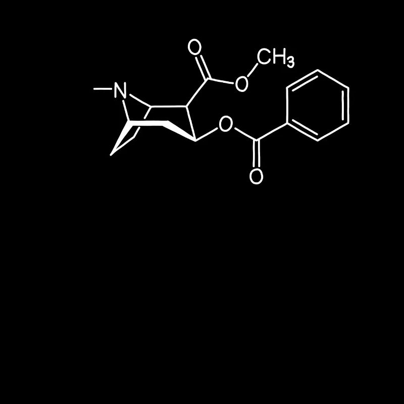 Cocaine structural formula molecule C17H21NO4