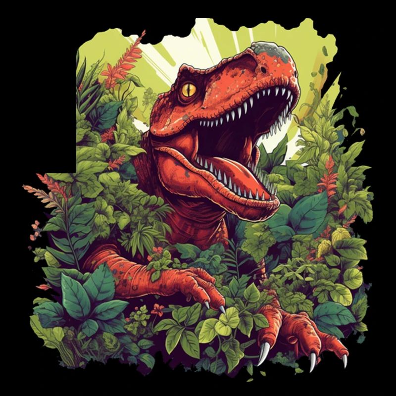 T-Rex mit Blumen /Dinosaurier Design
