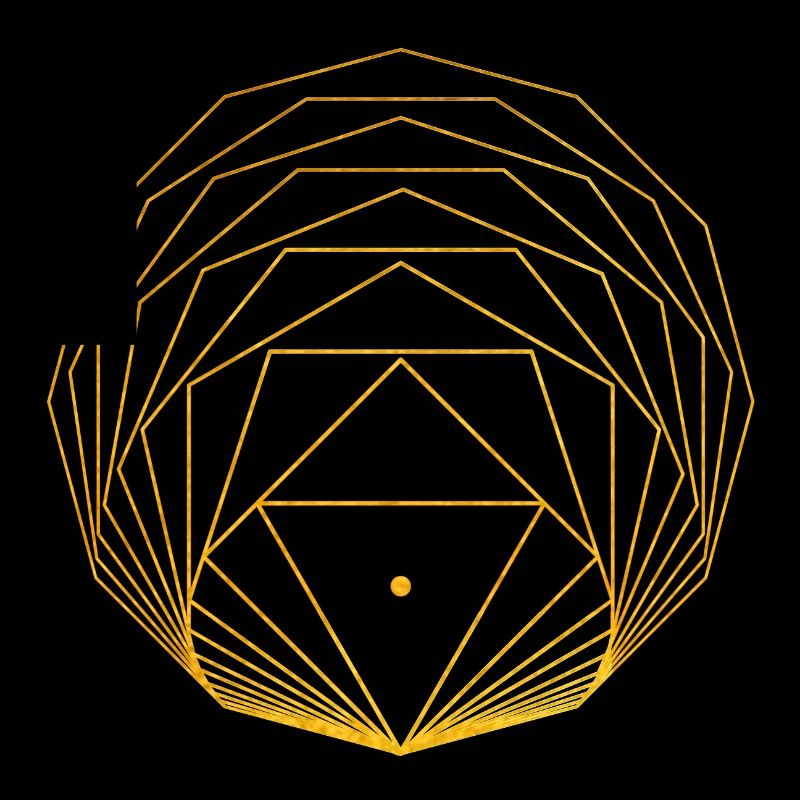 Reagular Polygons Sacred Geometry Gold