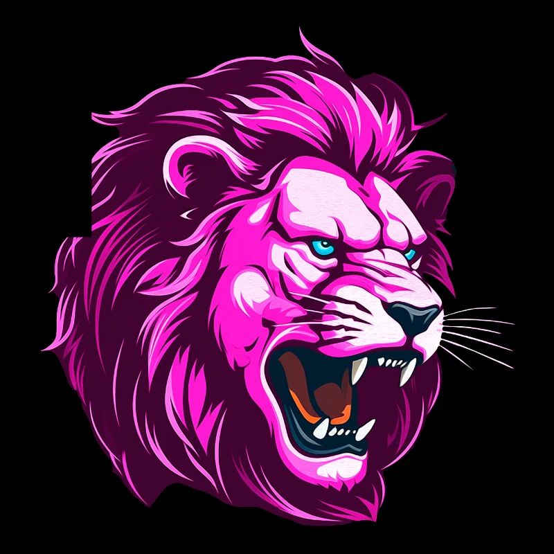 Pink Löwe Kopf
