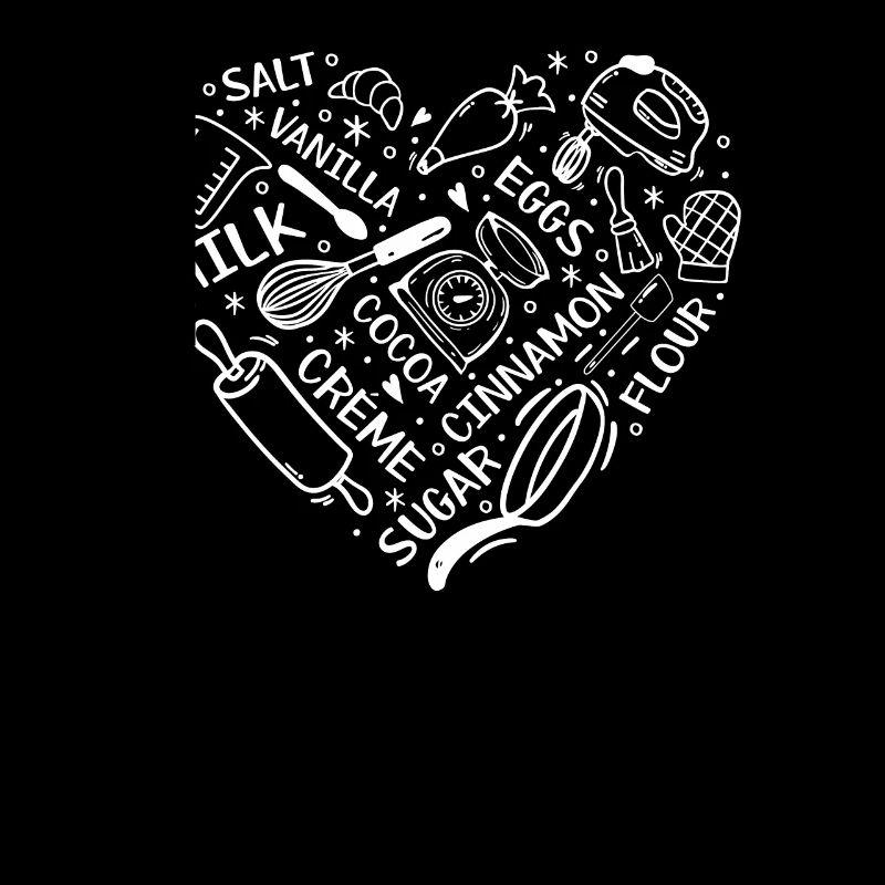 Heart Baking Baker Confiseur Ustensiles de cuisson