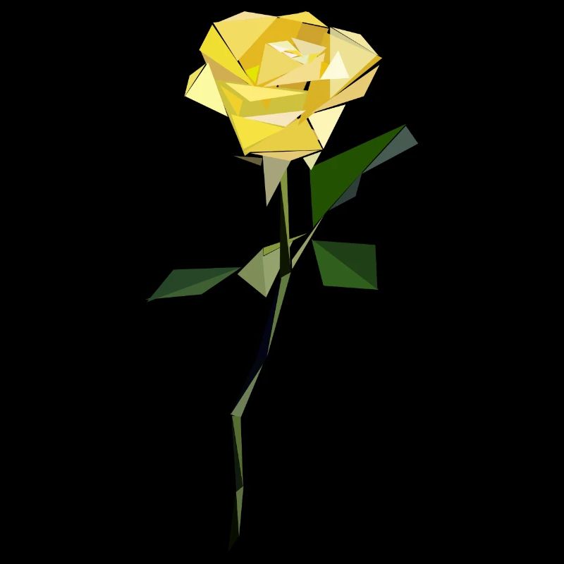 Rose abstrait jaune