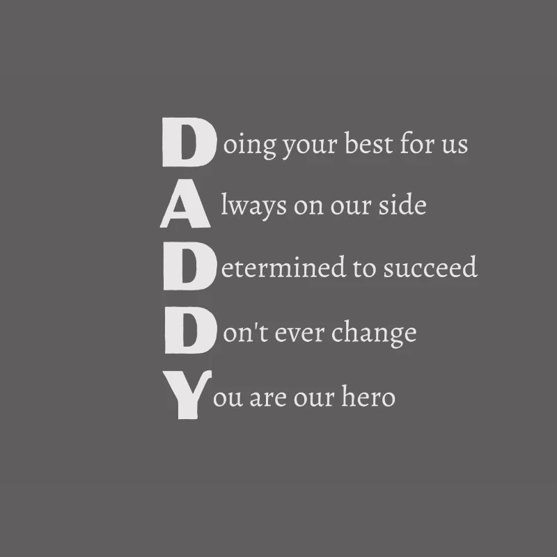 DADDY Poem with Grey Text
