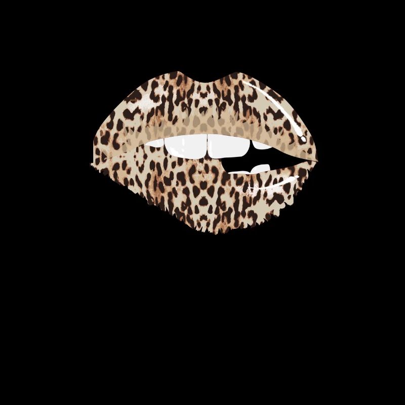 Conception de guépard léopard de mode sexy avec des lèvres de la bouche