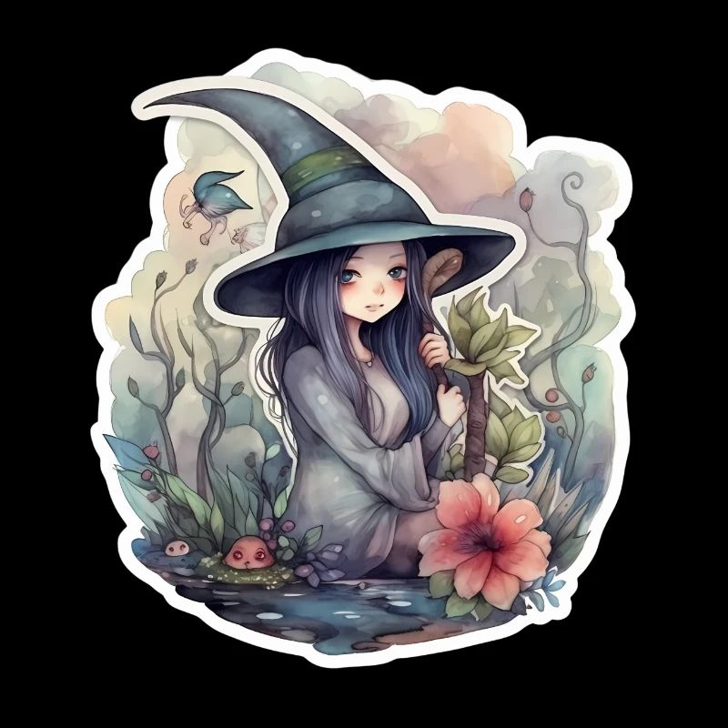 Sorcière douce dans l’eau