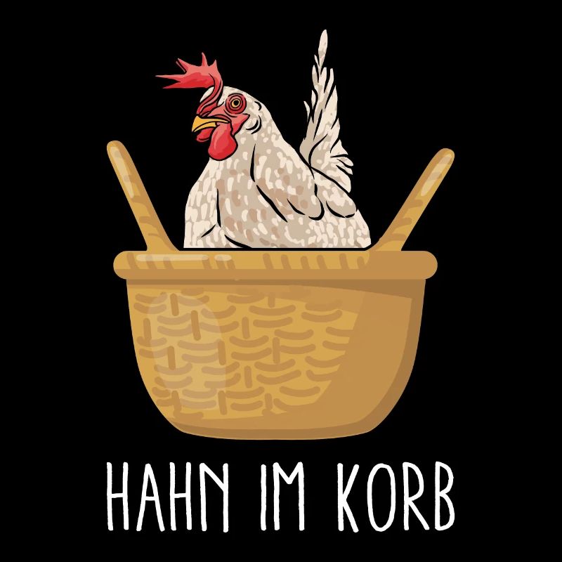Hahn Im Korb Geschenk Hühner