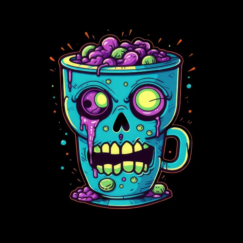 Halloween coffee mug - creepy coffee mug