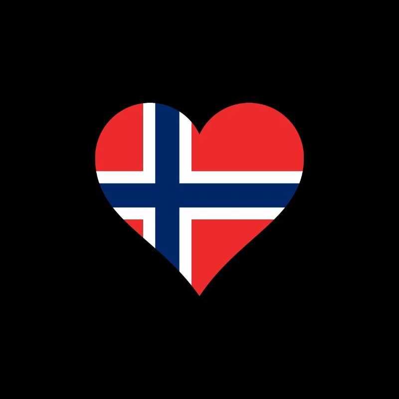 Norvège norvégien coeur drapeau drapeau