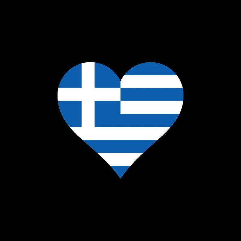 Grèce drapeau grec drapeau coeur