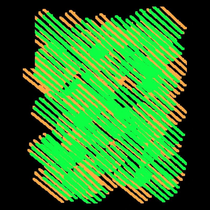 Rayures vert néon orange