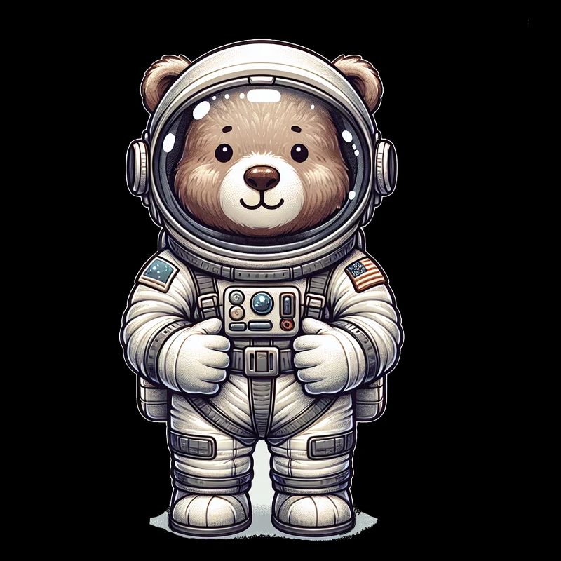 Ours mignon astronaute
