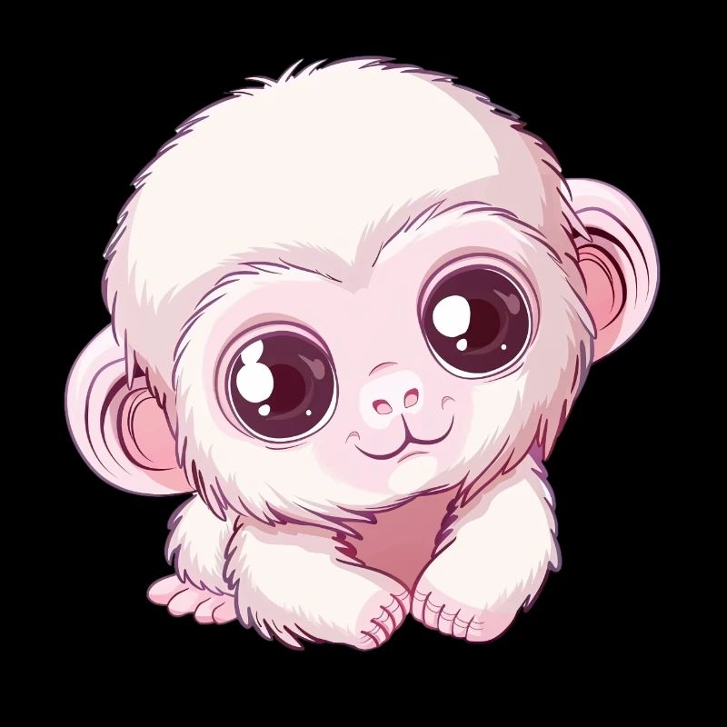 Look mignon de bébé singe rose