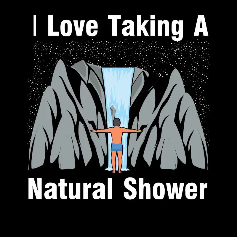 Man Under Waterfall - Douche naturelle