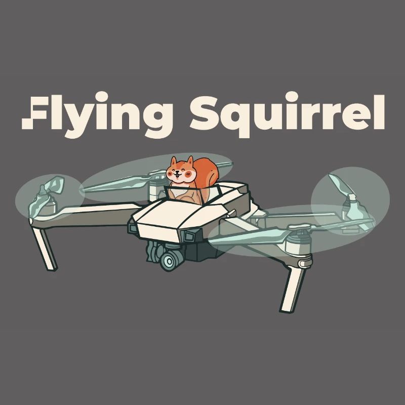 Flying squirrel - squirrel in quadcopter